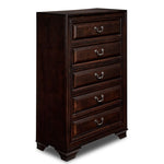 Louis 5-Piece Queen Storage Bedroom Package - Cherry