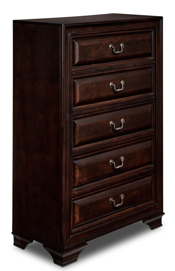 Louis 5-Piece Queen Storage Bedroom Package - Cherry
