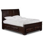 Louis 5-Piece Queen Storage Bedroom Package - Cherry