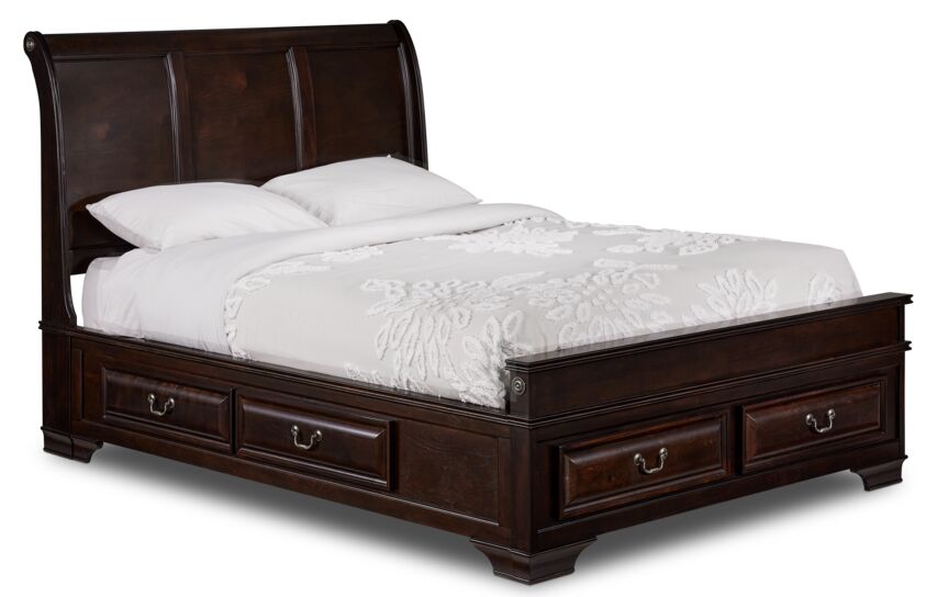 Louis 5-Piece Queen Storage Bedroom Package - Cherry