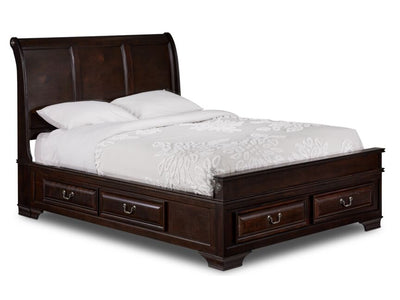 Louis 3-Piece King Storage Bed - Cherry