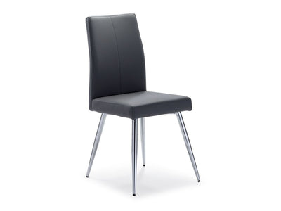Lydia Dining Chair - Grey, Chrome