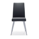 Lydia Dining Chair - Grey, Chrome