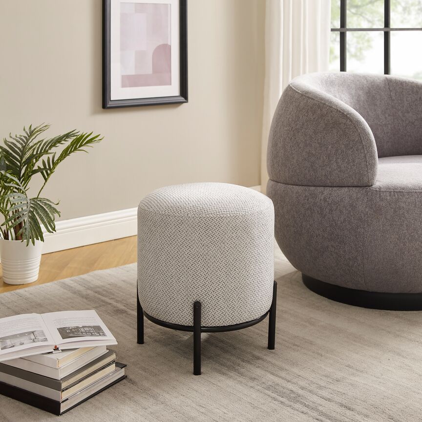 Lyra Ottoman - Grey