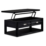 Manila 48" Lift-Top Coffee Table - Black