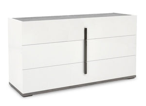 Mara 6 Drawer Dresser - White Lacquer