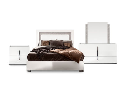 Mara 6-Piece Queen Bedroom Package - White Lacquer