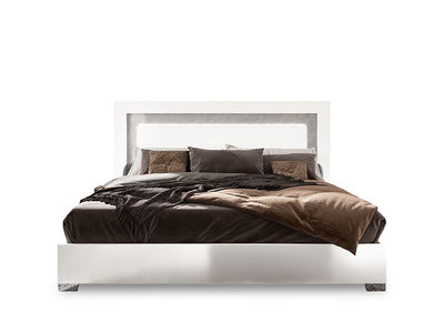 Mara 3-Piece King Bed - White Lacquer