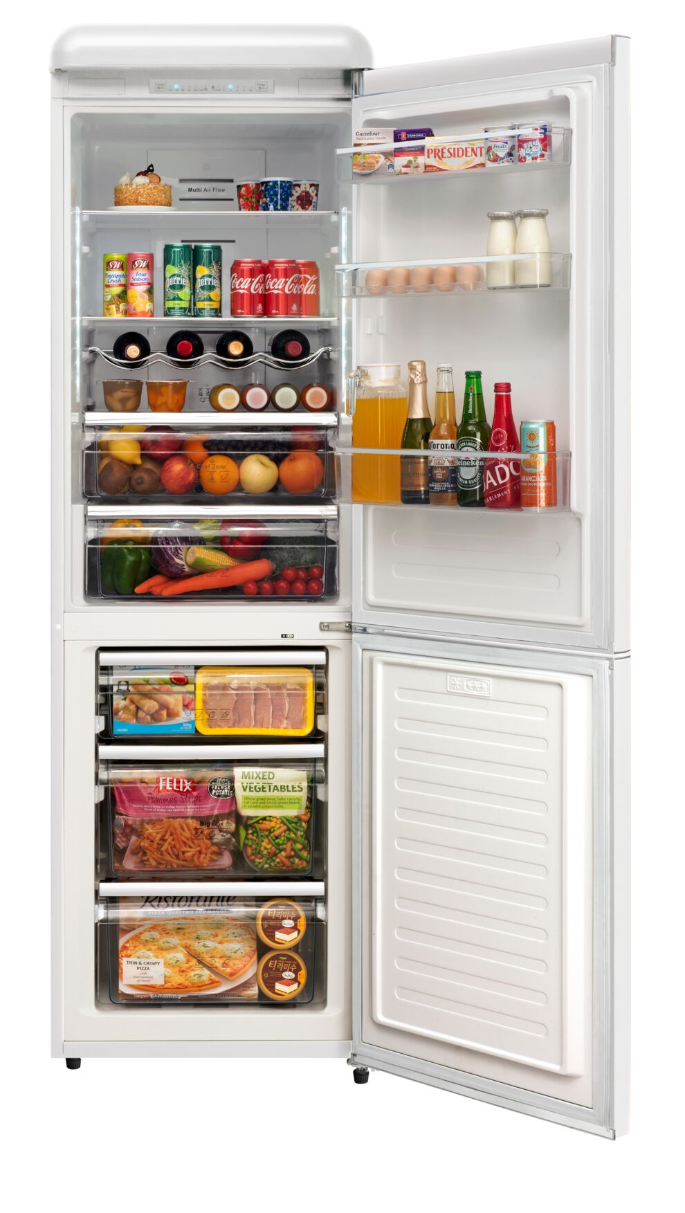 Epic 24" White Retro Bottom Mount Refrigerator (11.0 cu. ft.) - ERFF111W