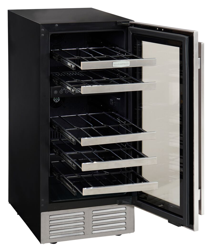 Marathon 15" Stainless Steel Dual Zone Undercounter Wine Cooler (3.2 cu. ft.) - MWC28-DSS