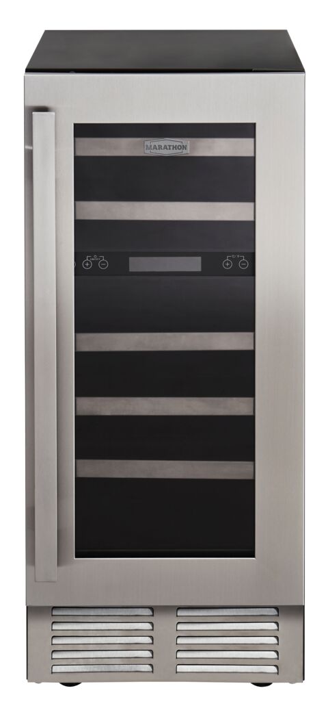 Marathon 15" Stainless Steel Dual Zone Undercounter Wine Cooler (3.2 cu. ft.) - MWC28-DSS