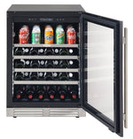 Marathon 24" Stainless Steel Single Zone Undercounter Convertible Wine/Beverage Cooler (5.4 cu.ft) - MBWC56-SS