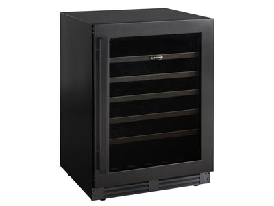 Marathon 24" Black Steel Single Zone Undercounter Convertible Wine/Beverage Cooler (5.4 cu.ft) - MBWC56-BLS