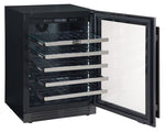 Marathon 24" Black Steel Single Zone Undercounter Convertible Wine/Beverage Cooler (5.4 cu.ft) - MBWC56-BLS
