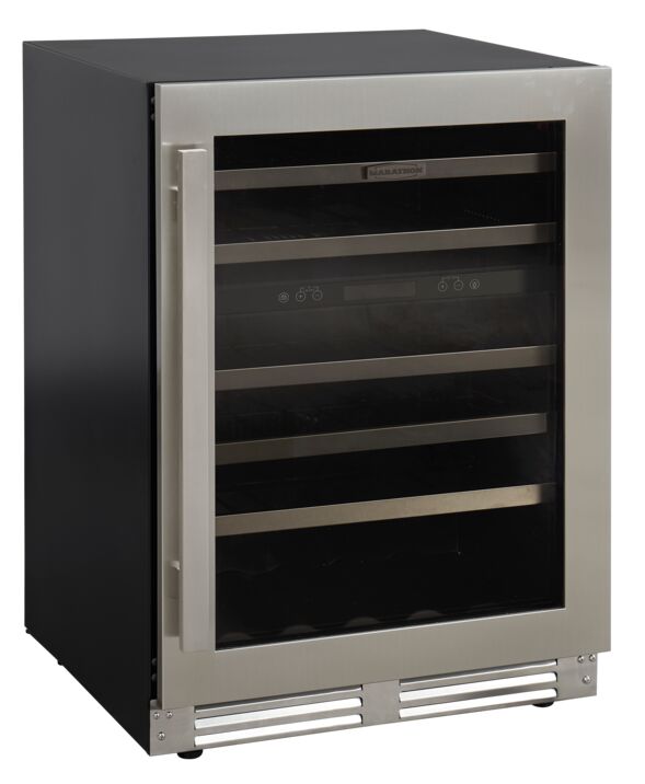 Marathon 24" Stainless Steel Dual Zone Undercounter Wine Cellar (5.4 cu. ft.) - MWC56-DSS