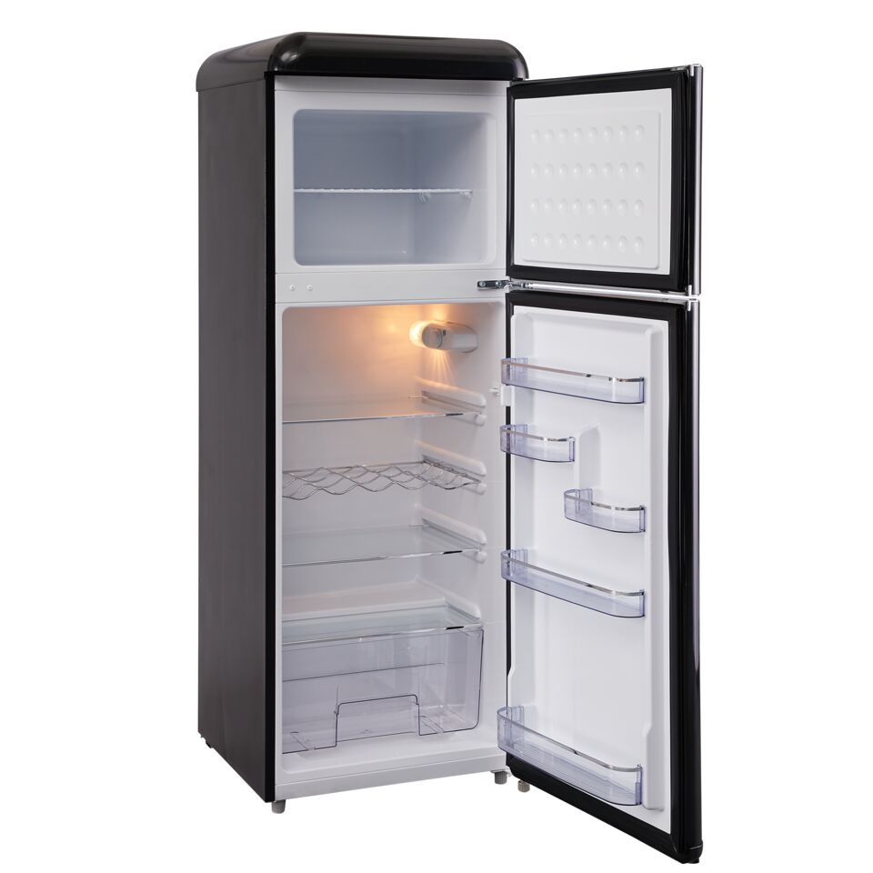 Epic 21.5" 7.5 Cu. Ft. Black Retro Top-Freezer Refrigerator - ERR82BL-1