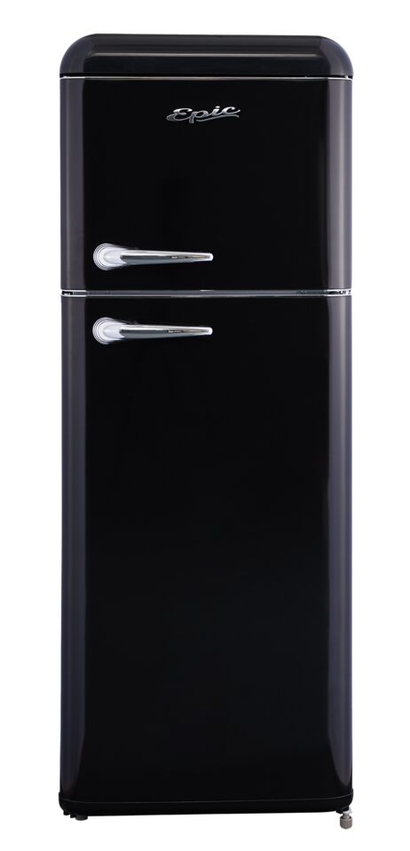Epic 21.5" 7.5 Cu. Ft. Black Retro Top-Freezer Refrigerator - ERR82BL-1