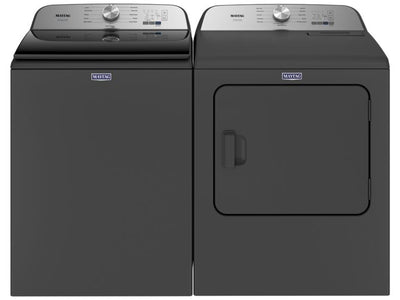 Maytag Volcano Black Top-Load Washer (5.4 cu. ft.) & Electric Dryer (7.0 cu. ft.) - MVW6500MBK/YMED6500MBK