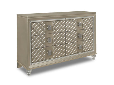 Meera 6 Drawer Dresser - Champagne