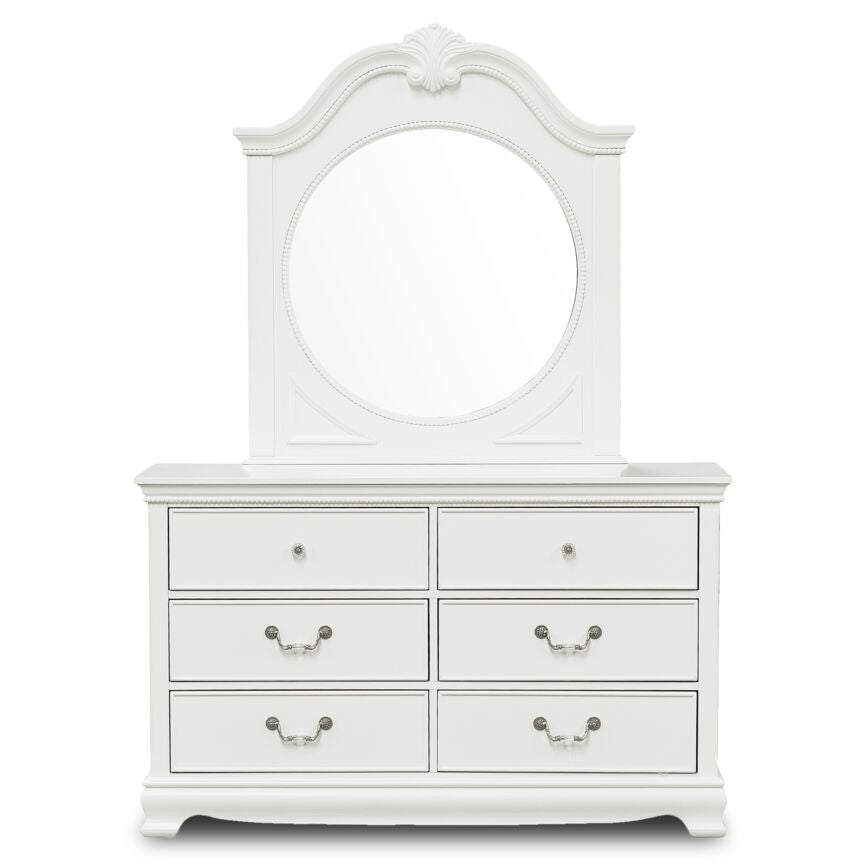 Melanie 6-Drawer Dresser - White