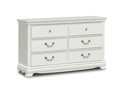 Melanie 6 Drawer Dresser - White