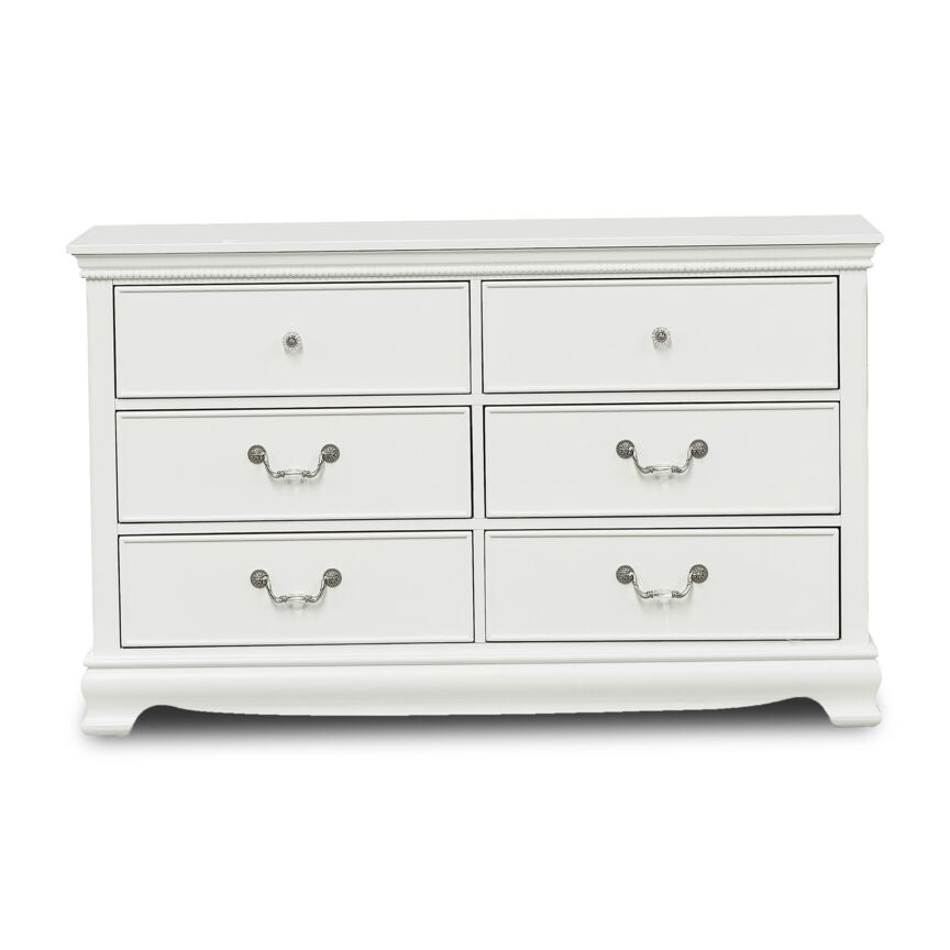 Melanie 6-Drawer Dresser - White
