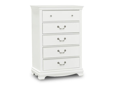 Melanie 5 Drawer Chest - White