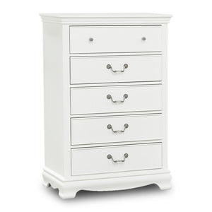 Melanie 5 Drawer Chest - White