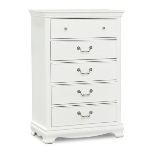 Melanie 5-Piece Twin Bedroom Package - White