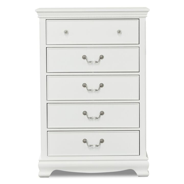 Melanie 5-Piece Twin Bedroom Package - White