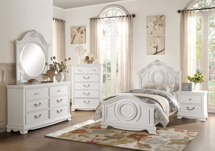 Melanie 3-Piece Twin Bed - White