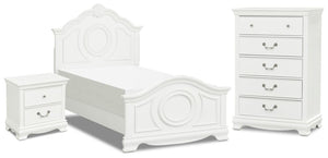 Melanie 5-Piece Twin Bedroom Package - White