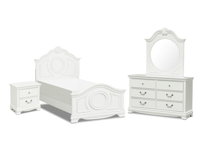 Melanie 6-Piece Twin Bedroom Package - White