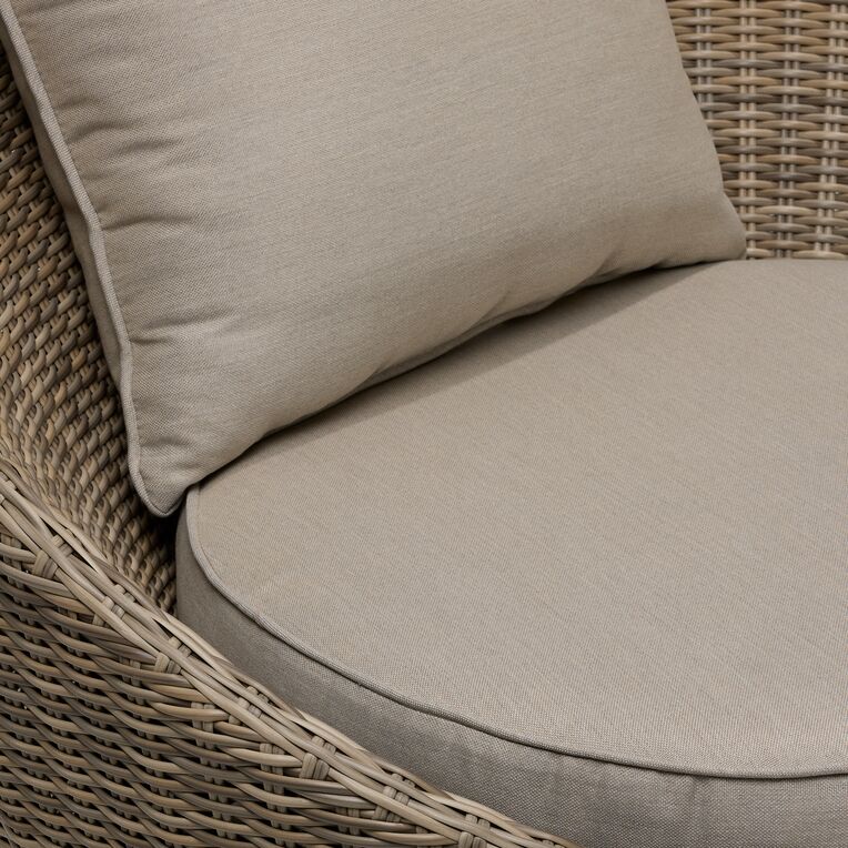 Monaco - 3-Piece Swivel Set With Round Table - Grey and Light Brown