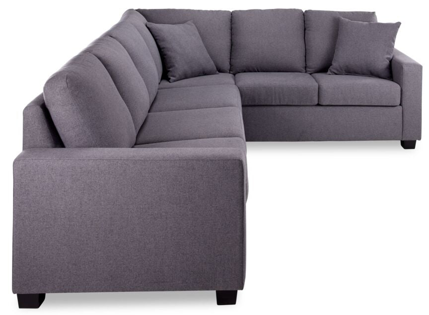 Neto 2pc Sectional with Right Facing Corner Sofa- Dark Grey