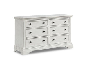 Olivia 6 Drawer Dresser - Brushed White
