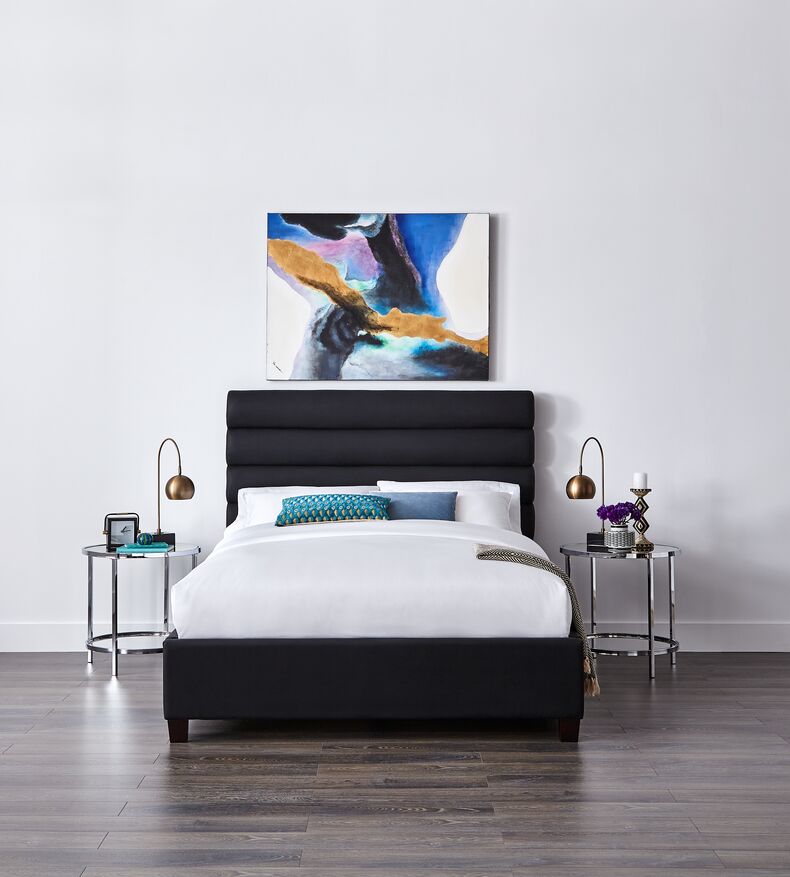 Orchid 3-Piece Full Bed - Black