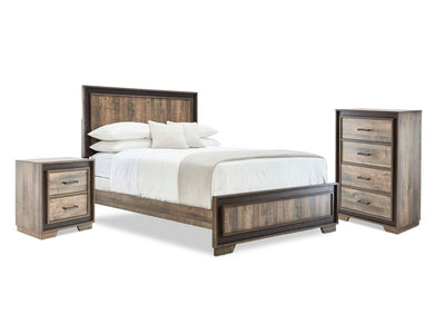 Orlando 5-Piece Queen Bedroom Package - Weathered Brown