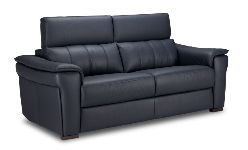 Orlando-Ray Leather Sofa-Blue