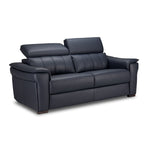 Orlando-Ray Leather Sofa-Blue