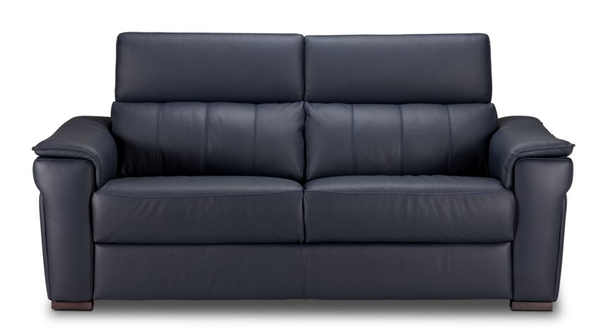 Orlando-Ray Leather Sofa-Blue