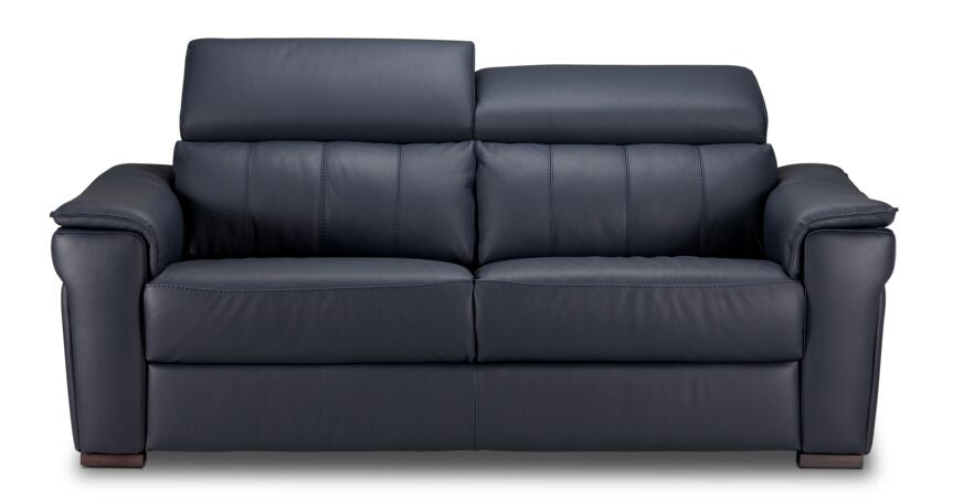 Orlando-Ray Leather Sofa-Blue