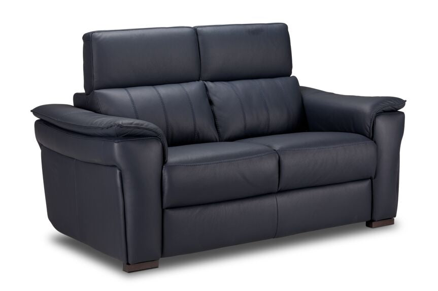 Orlando-Ray Leather Sofa, Loveseat and Chair Set-Blue