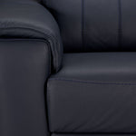 Orlando-Ray Leather Loveseat-Blue