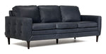 Oscar Leather Sofa-Blue