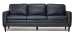 Oscar Leather Sofa-Blue