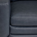 Oscar Leather Sofa and Chair Set-Blue