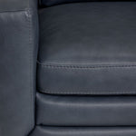 Oscar Leather Chair-Blue