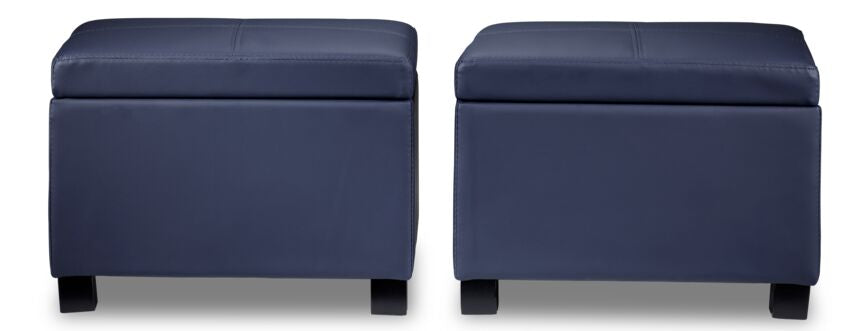 Paloma 3-Piece Ottoman - Navy