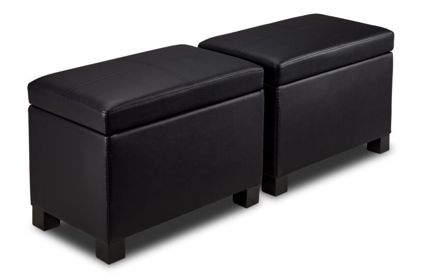 Paloma 3-Piece Ottoman - Black
